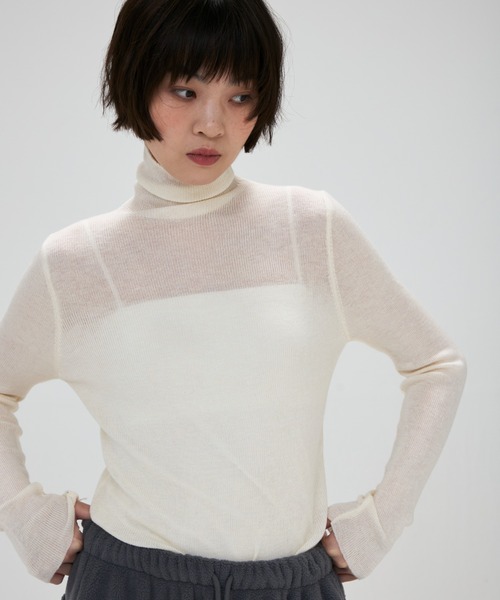 full/fill.(フルフィル)の「turtle neck besic knit / タートルネックベーシックニット(ニット/セーター・レディース・ナチュラル/ブラウン/アイボリー/イエロー/グレー/ピンク・FREE)」の19枚目の写真