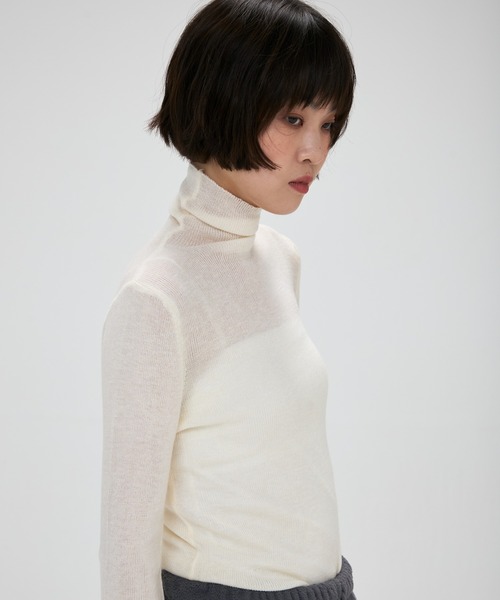 full/fill.(フルフィル)の「turtle neck besic knit / タートルネックベーシックニット(ニット/セーター・レディース・ナチュラル/ブラウン/アイボリー/イエロー/グレー/ピンク・FREE)」の20枚目の写真