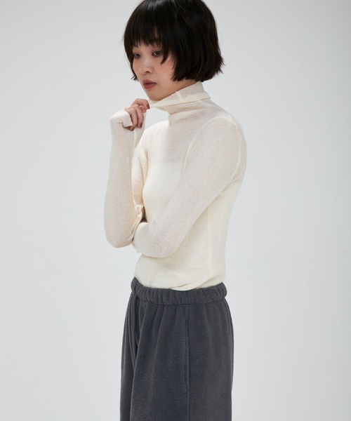 full/fill.(フルフィル)の「turtle neck besic knit / タートルネックベーシックニット(ニット/セーター・レディース・ナチュラル/ブラウン/アイボリー/イエロー/グレー/ピンク・FREE)」の22枚目の写真