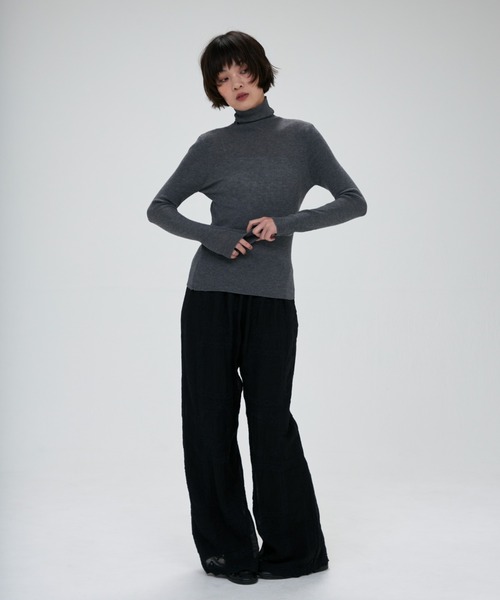 full/fill.(フルフィル)の「turtle neck besic knit / タートルネックベーシックニット(ニット/セーター・レディース・ナチュラル/ブラウン/アイボリー/イエロー/グレー/ピンク・FREE)」の10枚目の写真
