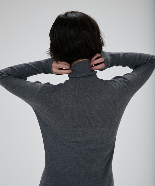 full/fill.(フルフィル)の「turtle neck besic knit / タートルネックベーシックニット(ニット/セーター・レディース・ナチュラル/ブラウン/アイボリー/イエロー/グレー/ピンク・FREE)」の9枚目の写真