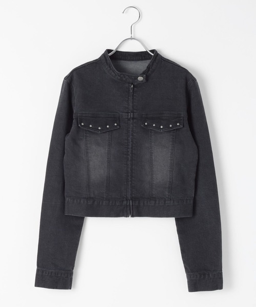 3.3 Field Trip （3.3フィールドトリップ）の「【セットアップ着用可能】3.3 Field Trip／スタッズデニムジャケット（デニムジャケット・レディース・ブルー/ブラック・FREE）」の4枚目の写真