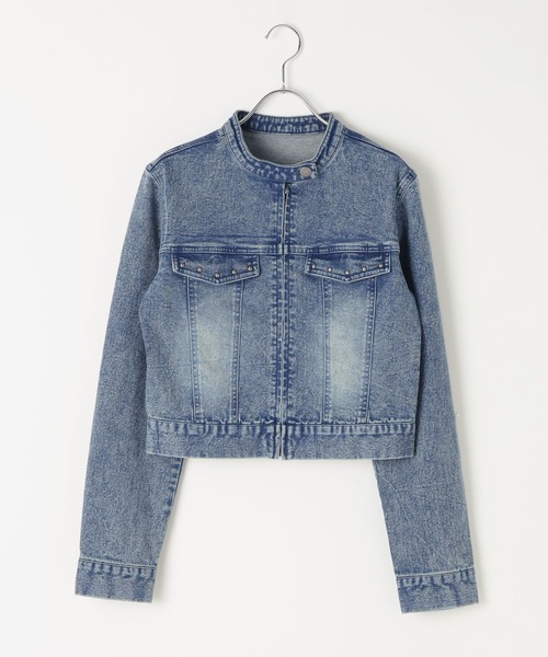 3.3 Field Trip （3.3フィールドトリップ）の「【セットアップ着用可能】3.3 Field Trip／スタッズデニムジャケット（デニムジャケット・レディース・ブルー/ブラック・FREE）」の13枚目の写真