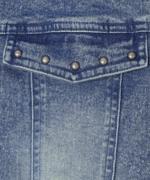 3.3 Field Trip （3.3フィールドトリップ）の「【セットアップ着用可能】3.3 Field Trip／スタッズデニムジャケット（デニムジャケット・レディース・ブルー/ブラック・FREE）」の3枚目の写真