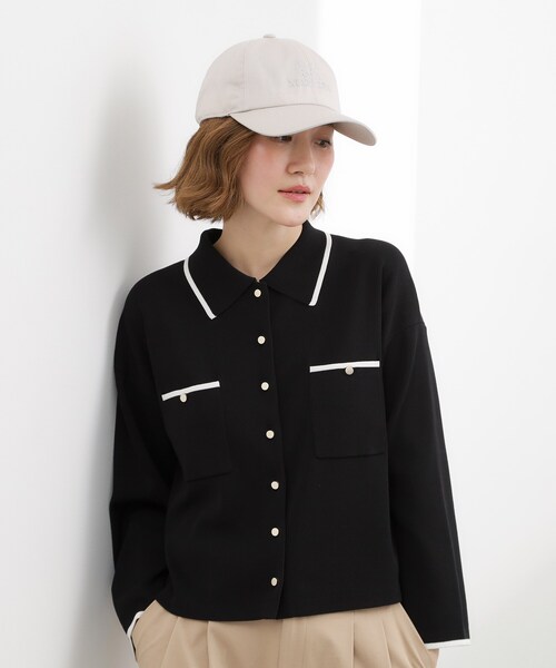 grove（グローブ）の「ロゴラメ刺繍キャップ（キャップ・レディース・ライトベージュ/ブラック/グリーン系・00）」の10枚目の写真