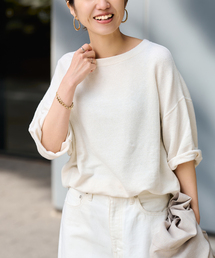 FRAMeWORK | ≪WEB先行 / 追加≫LINEN TERRY LOOSEプルオーバー(Tシャツ/カットソー)
