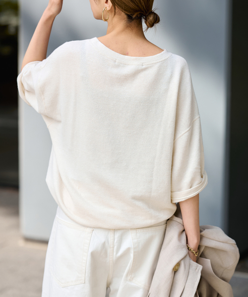≪WEB先行 / 追加≫LINEN TERRY LOOSEプルオーバー（Tシャツ