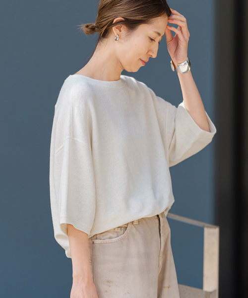 ≪WEB先行 / 追加≫LINEN TERRY LOOSEプルオーバー（Tシャツ