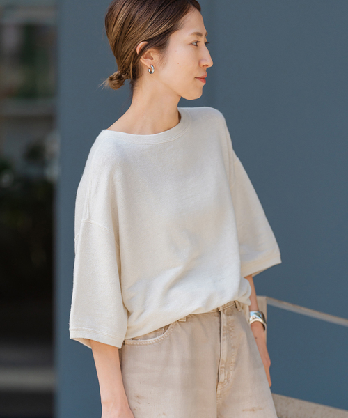 フレームワーク 24SS LINEN TERRY ルーズプルオーバー カットソー ≪WEB先行 / 追加≫LINEN TERRY LOOSEプルオーバー（Tシャツ