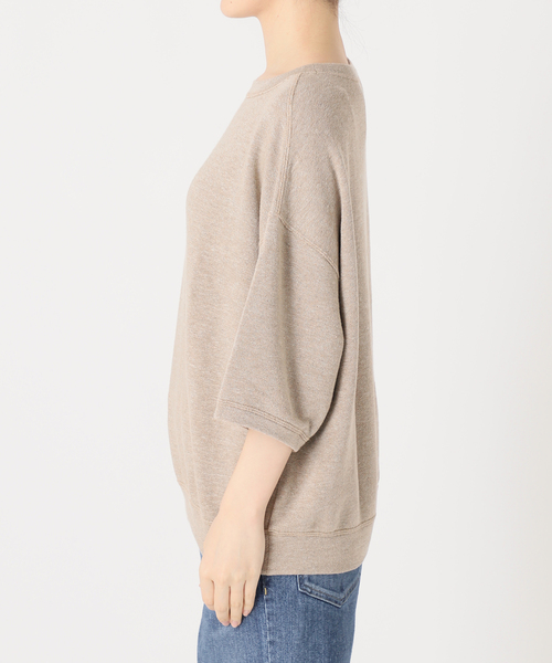 FRAMeWORK（フレームワーク）の「≪WEB先行 / 追加≫LINEN TERRY LOOSEプルオーバー（Tシャツ/カットソー・レディース・ベージュ/ホワイト・FREE）」の3枚目の写真