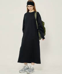 coca（coca） | ミニ裏毛長袖スウェットワンピース(ワンピース)