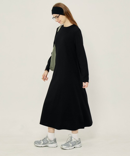 coca（coca）（コカ）の「ミニ裏毛長袖スウェットワンピース（ワンピース・レディース・ブラック/ライトグレー・L/M/S）」の13枚目の写真