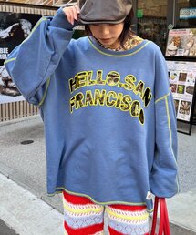 HELLO.SANFRANCISCO | 【HELLO.SANFRANCISCO】2WAYハロサンカットアウトスウェット(Tシャツ/カットソー)