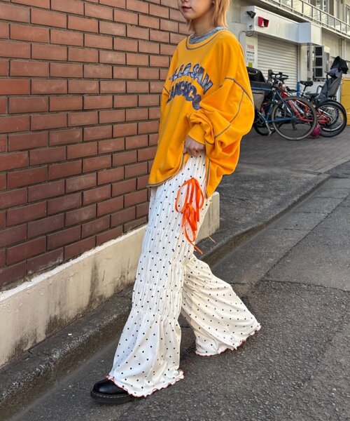 HELLO.SANFRANCISCO（ハローサンフランシスコ）の「【HELLO.SANFRANCISCO】2WAYハロサンカットアウトスウェット（Tシャツ/カットソー・レディース・オレンジ/ブルー/ライトグレー・ONE SIZE）」の4枚目の写真