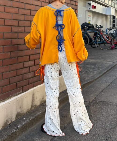 HELLO.SANFRANCISCO（ハローサンフランシスコ）の「【HELLO.SANFRANCISCO】2WAYハロサンカットアウトスウェット（Tシャツ/カットソー・レディース・オレンジ/ブルー/ライトグレー・ONE SIZE）」の5枚目の写真