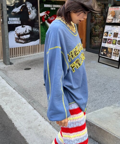 HELLO.SANFRANCISCO（ハローサンフランシスコ）の「【HELLO.SANFRANCISCO】2WAYハロサンカットアウトスウェット（Tシャツ/カットソー・レディース・オレンジ/ブルー/ライトグレー・ONE SIZE）」の15枚目の写真