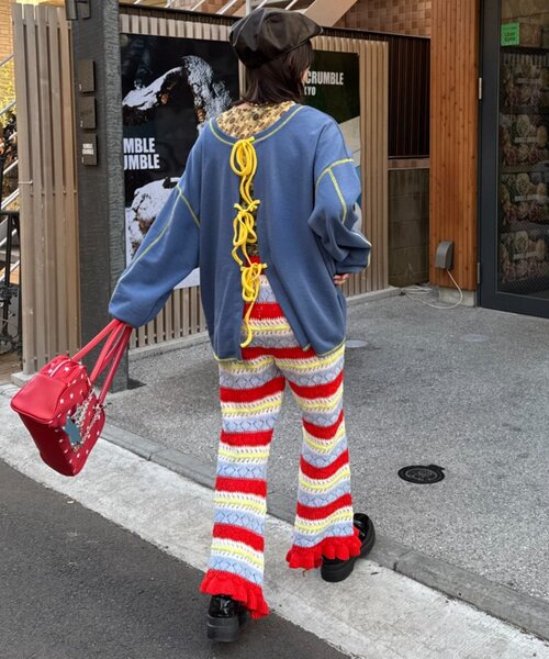 HELLO.SANFRANCISCO（ハローサンフランシスコ）の「【HELLO.SANFRANCISCO】2WAYハロサンカットアウトスウェット（Tシャツ/カットソー・レディース・オレンジ/ブルー/ライトグレー・ONE SIZE）」の21枚目の写真