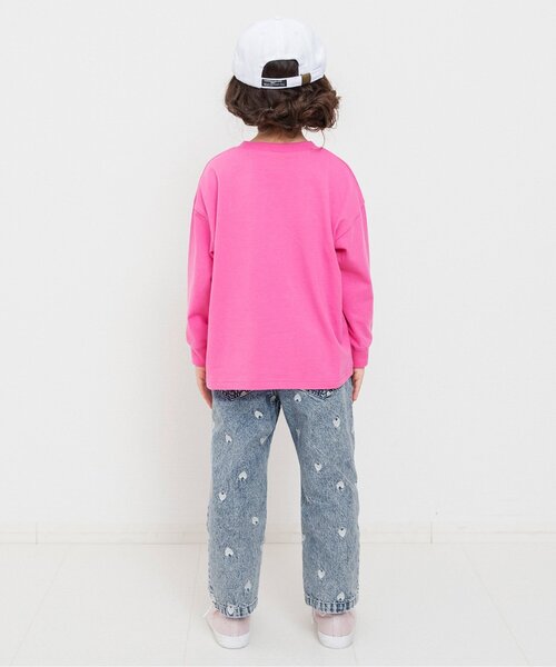 BREEZE（ブリーズ）の「ハートいっぱい長丈パンツ_ジュニア対応（デニムパンツ・キッズ・ブルー/アイボリー/ピンク・80/90/100/110/120/130/140）」の5枚目の写真
