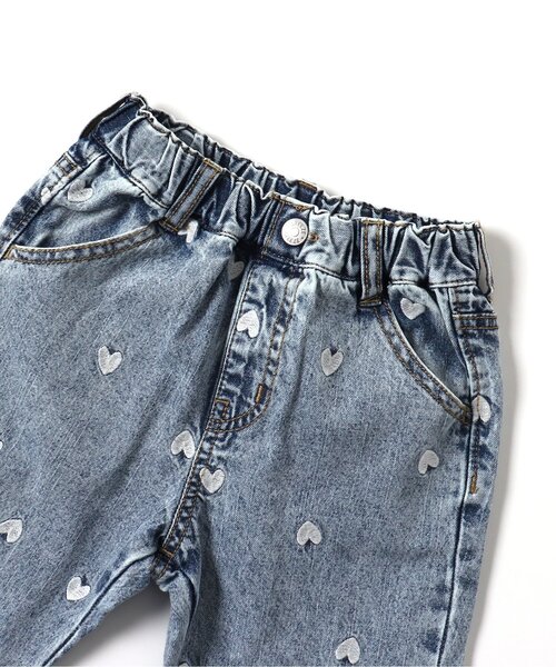 BREEZE（ブリーズ）の「ハートいっぱい長丈パンツ_ジュニア対応（デニムパンツ・キッズ・ブルー/アイボリー/ピンク・80/90/100/110/120/130/140）」の13枚目の写真