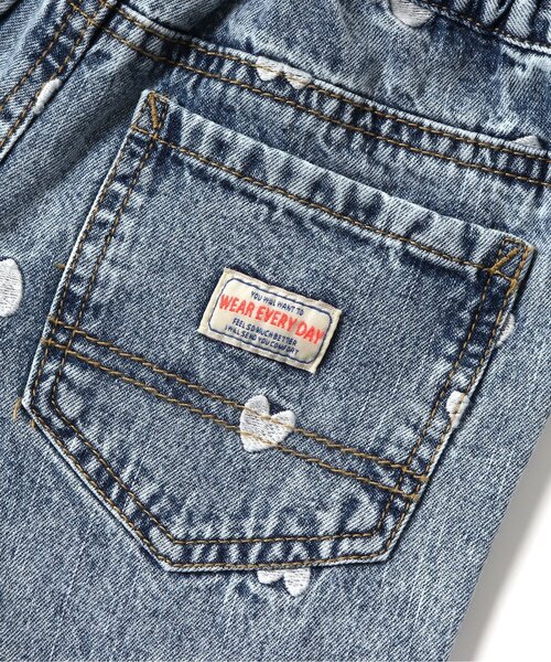 BREEZE（ブリーズ）の「ハートいっぱい長丈パンツ_ジュニア対応（デニムパンツ・キッズ・ブルー/アイボリー/ピンク・80/90/100/110/120/130/140）」の15枚目の写真