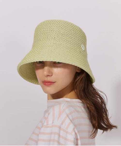 Chapeau d' O(シャポードオー)の「Chapeau d' O TM Tweedy Flat Hat / シャポードオー(ハット・レディース・ホワイト/ライトグリーン/レッド・M/57.5cm)」の2枚目の写真