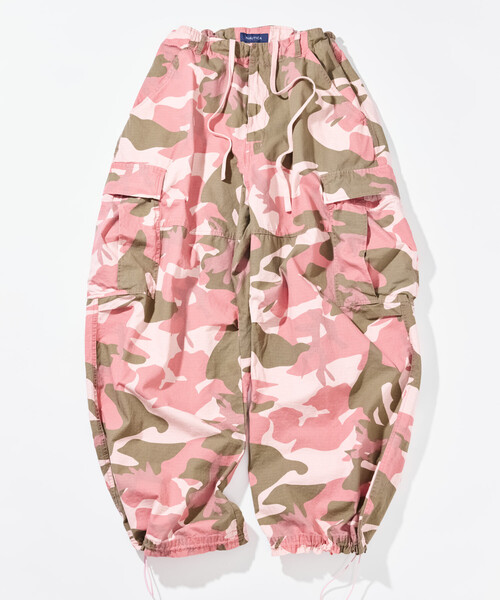 NAUTICA(ノーティカ)の「NAUTICA/ノーティカ カーブシルエット リップストップ カモフラージュ柄 カーゴパンツ(カーゴパンツ・メンズ・オリーブ/ブラック/ピンク・X-LARGE/MEDIUM/LARGE)」の3枚目の写真