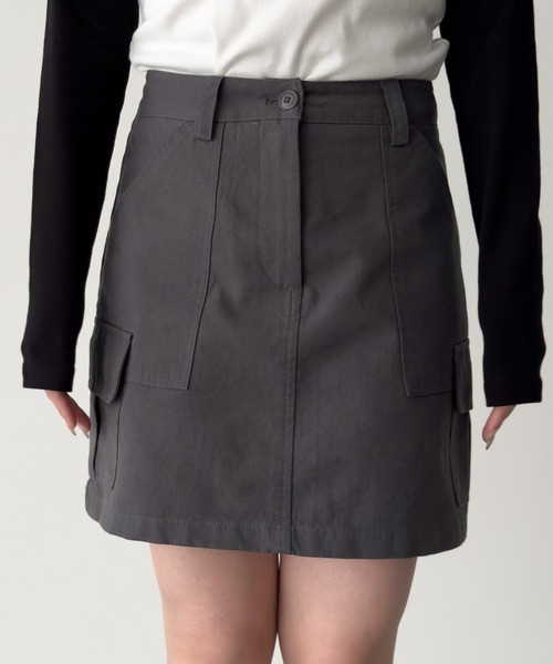 CANAL JEAN（キャナルジーン）の「CALL MY NAME　カーゴミニスカート（スカート・レディース・チャコールグレー・SMALL/MEDIUM）」の6枚目の写真