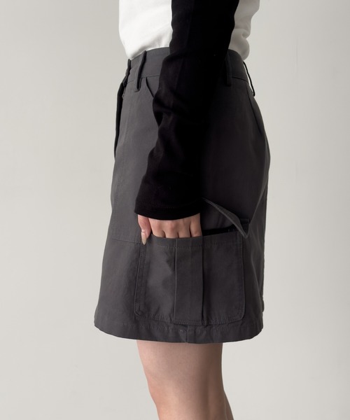 CANAL JEAN（キャナルジーン）の「CALL MY NAME　カーゴミニスカート（スカート・レディース・チャコールグレー・SMALL/MEDIUM）」の7枚目の写真