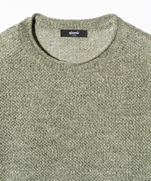 glamb（グラム）の「Linen Mix Pullover Knit / リネンミックスプルオーバーニット（ニット/セーター・メンズ・ブラック/カーキ・M/L）」の11枚目の写真
