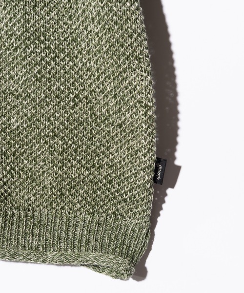 glamb（グラム）の「Linen Mix Pullover Knit / リネンミックスプルオーバーニット（ニット/セーター・メンズ・ブラック/カーキ・M/L）」の12枚目の写真