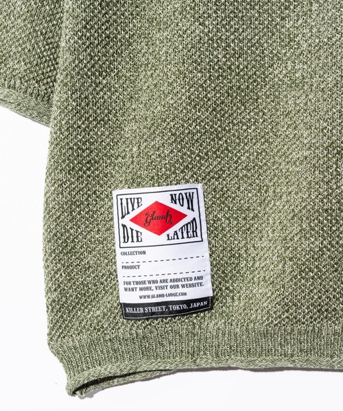 glamb（グラム）の「Linen Mix Pullover Knit / リネンミックスプルオーバーニット（ニット/セーター・メンズ・ブラック/カーキ・M/L）」の13枚目の写真