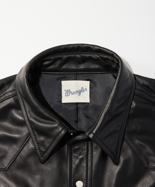 Lee(リー)の「Wrangler/ラングラー 27MW LEATHER【シープレザー】/ウエスタンシャツ(シャツ/ブラウス・メンズ・ブラック・MEDIUM/LARGE/X-LARGE/SMALL)」の10枚目の写真