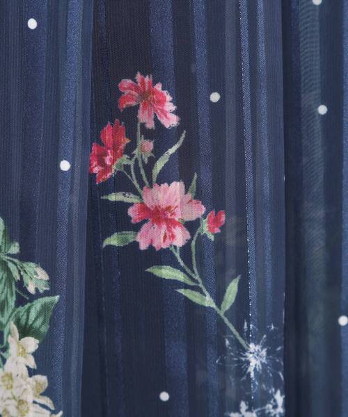 ITS'DEMO(イッツデモ)の「【手洗い可/セットアップ可】ラメストライプ花柄スカート(スカート・レディース・アイボリー系/ネイビー系/サックスブルー系・00)」の15枚目の写真