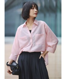 green label relaxing（グリーンレーベルリラクシング）の「カールマイヤー スキッパー ポケット シャツ マシンウォッシャブル 通気性（シャツ/ブラウス）」