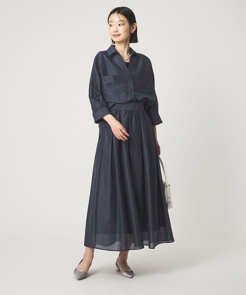 green label relaxing(グリーンレーベルリラクシング)の「カールマイヤー スキッパー ポケット シャツ マシンウォッシャブル 通気性(シャツ/ブラウス・レディース・ネイビー/ブラウン/ライトピンク/その他1・FREE)」の7枚目の写真