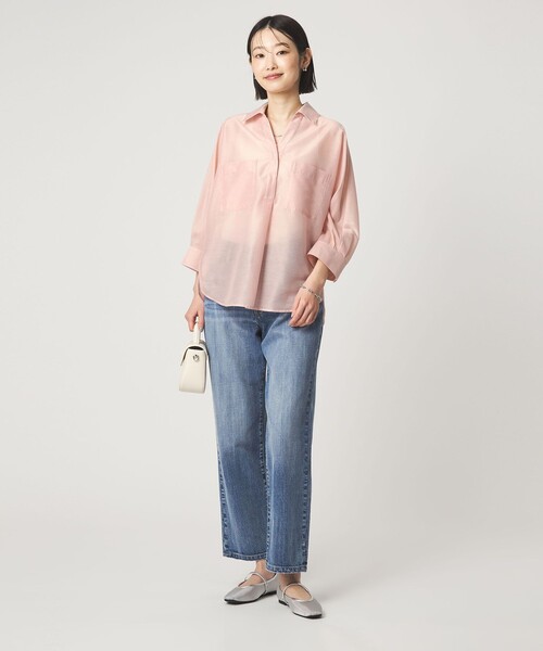 green label relaxing(グリーンレーベルリラクシング)の「カールマイヤー スキッパー ポケット シャツ マシンウォッシャブル 通気性(シャツ/ブラウス・レディース・ネイビー/ブラウン/ライトピンク/その他1・FREE)」の16枚目の写真
