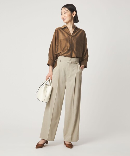 green label relaxing(グリーンレーベルリラクシング)の「カールマイヤー スキッパー ポケット シャツ マシンウォッシャブル 通気性(シャツ/ブラウス・レディース・ネイビー/ブラウン/ライトピンク/その他1・FREE)」の19枚目の写真