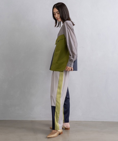 MARECHAL TERRE（マルシャルテル）の「レイヤードシャツトップス（シャツ/ブラウス・レディース・オフホワイト/グレー/ブラック/ネイビー・MEDIUM）」の21枚目の写真