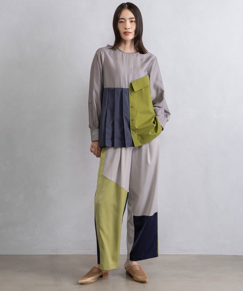 MARECHAL TERRE（マルシャルテル）の「レイヤードシャツトップス（シャツ/ブラウス・レディース・オフホワイト/グレー/ブラック/ネイビー・MEDIUM）」の22枚目の写真