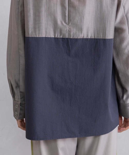 MARECHAL TERRE（マルシャルテル）の「レイヤードシャツトップス（シャツ/ブラウス・レディース・オフホワイト/グレー/ブラック/ネイビー・MEDIUM）」の15枚目の写真