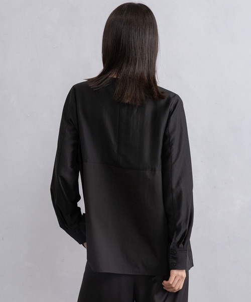 MARECHAL TERRE（マルシャルテル）の「レイヤードシャツトップス（シャツ/ブラウス・レディース・オフホワイト/グレー/ブラック/ネイビー・MEDIUM）」の18枚目の写真