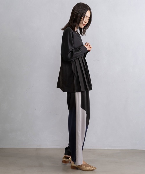 MARECHAL TERRE（マルシャルテル）の「レイヤードシャツトップス（シャツ/ブラウス・レディース・オフホワイト/グレー/ブラック/ネイビー・MEDIUM）」の19枚目の写真