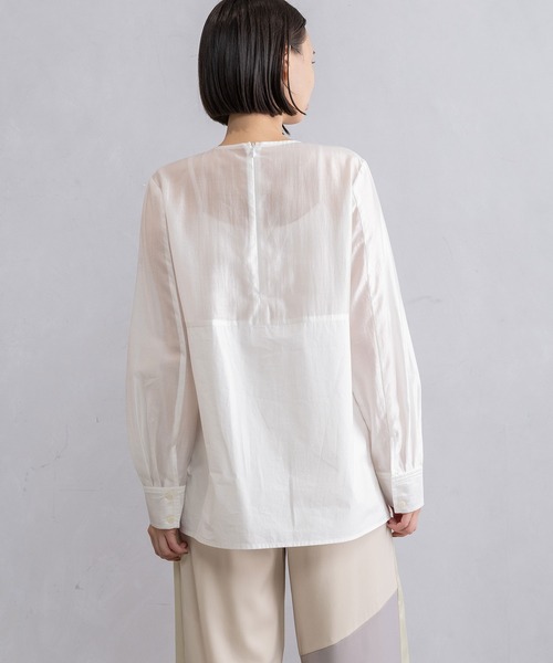 MARECHAL TERRE（マルシャルテル）の「レイヤードシャツトップス（シャツ/ブラウス・レディース・オフホワイト/グレー/ブラック/ネイビー・MEDIUM）」の13枚目の写真