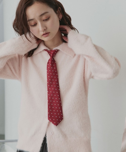 ad thie（アドティエ）の「ワンタッチ ドット ネクタイ（ネクタイ・レディース・ボルドー/ネイビー/ブラック・FREE）」の3枚目の写真