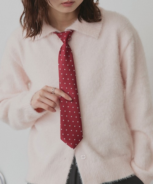 ad thie（アドティエ）の「ワンタッチ ドット ネクタイ（ネクタイ・レディース・ボルドー/ネイビー/ブラック・FREE）」の18枚目の写真
