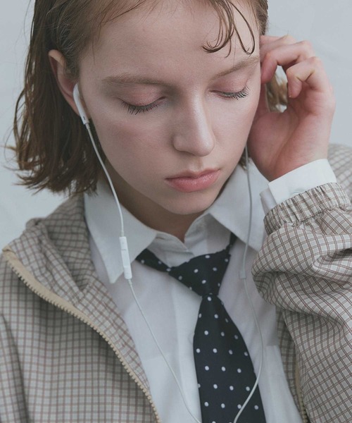 ad thie（アドティエ）の「ワンタッチ ドット ネクタイ（ネクタイ・レディース・ボルドー/ネイビー/ブラック・FREE）」の5枚目の写真