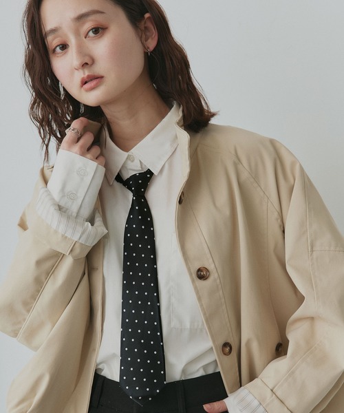 ad thie（アドティエ）の「ワンタッチ ドット ネクタイ（ネクタイ・レディース・ボルドー/ネイビー/ブラック・FREE）」の9枚目の写真