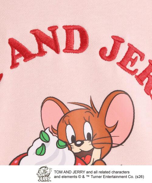 ITS'DEMO(イッツデモ)の「TOM AND JERRY 裏毛プルオーバー(スウェット・レディース・オフホワイト/ベビーピンク・00)」の10枚目の写真