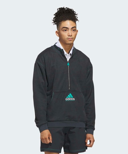 adidas（アディダス）の「EQT クオータージップ【adidas Golf/アディダスゴルフ】（スウェット・メンズ・ホワイト/ブラック・LARGE/MEDIUM/SMALL/X-SMALL/XX-LARGE/X-LARGE）」の2枚目の写真