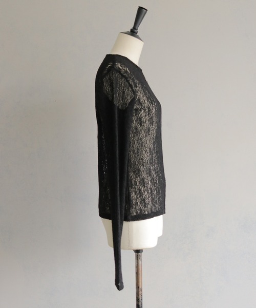 &g'aime（アンジェム）の「【&ｇ'aime 】ラッセルレーストップス Raschel Lace Top（Tシャツ/カットソー・レディース・グレー/ホワイト/ブラック・FREE）」の22枚目の写真